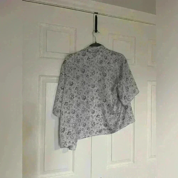 Wilfred Beso, satin shirt, size  medium paisley blue - Picture 4 of 4